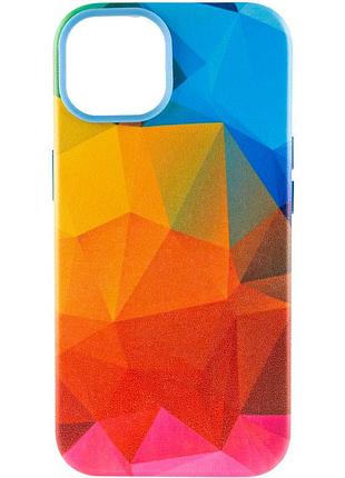 Шкіряний чохол colour splash для apple iphone 11 pro max (6.5") red / blue