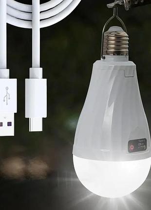 Аккумуляторная лампочка fm-8029 30 вт е27 с крючком + 2 аккумулятора