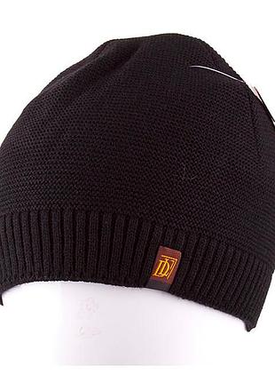 Мужская шапка утеплитель поролон и флис только св серая чёрный изн