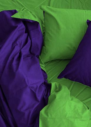 Постельное белье бязь фиолетово-салатовый