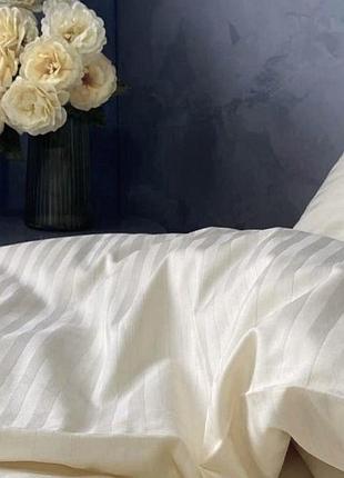 Простынь 240х220см страйп сатин шампань 1/1см тм комфорт текстиль