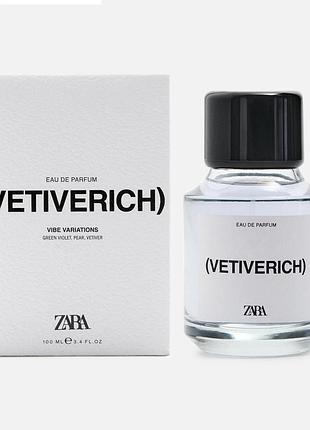 Zara vetiverich eau de parfum 100 мл