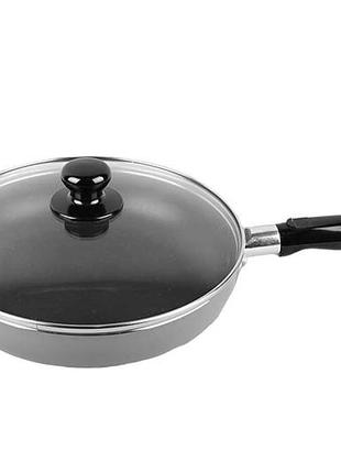 Сковорода антипригарная maestro 240мм с крышкой (mr-1200-24)