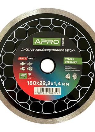 Диск алмазный apro 180мм x 22-24% керамика ультра (830081)