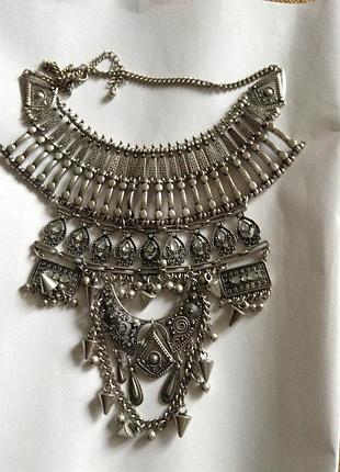 Колье-чокер трайбл. ярко. богато.
