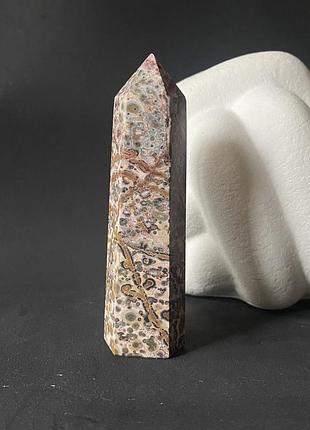 Яшма леопардова обеліск з натуральної яшми обеліск олівець з каменю яшма леопардова.