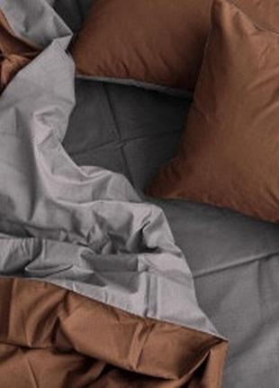 Постельное белье бязь серо-коричневый