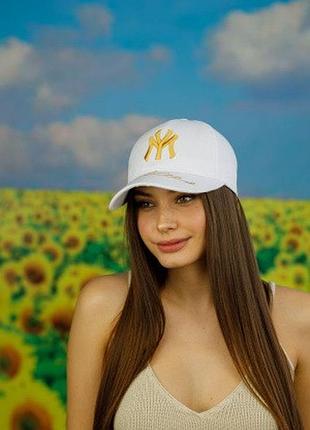 Бейсболка біла «ny yankees» 56-58