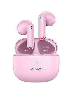 Наушники bluetooth usams tws nx10 bt5.2, 35/320mah, 5h pink