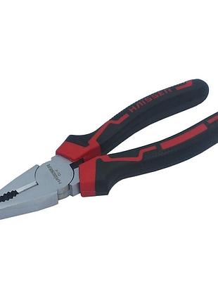 (41126) плоскогубці 180мм cr-v pearl-nickel з пласт. карт. haisser