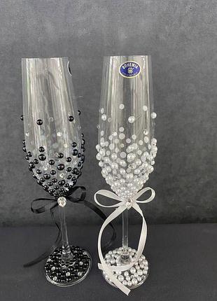 Свадебные бокалы bohemia 2 шт стеклянные бокалы свадебные бокалы для новобрачных