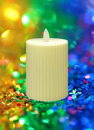 Электронная чайная свеча digsmorden безполумная мерцающая на батарейке 9,5 см
