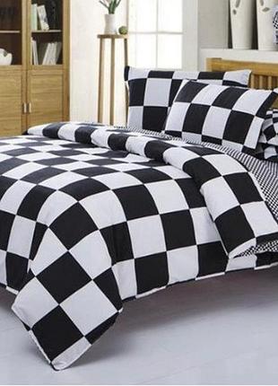 Постільна білизна бязь шахи двоспальний євро