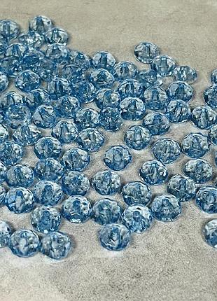 Акрилові намистини (прозорі) "рондель", d 8, блакитний, арт 018326, упаковка ≈25 грам (140-146 шт), блакитний