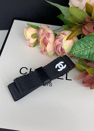 Заколка маленькая бантик черный