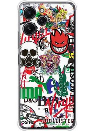 Чохол на xiaomi redmi 12 many different logos "4022sp-3114-7673"