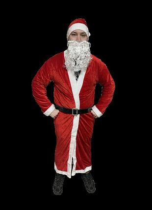 Костюм дед мороз премиум велюр элит abc