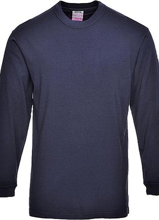 Вогнестійка антистатична футболка з довгими рукавами fr11 темно-синій, 3xl