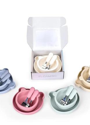 Набір силіконового посуду, 4 предметів me1174-1 mix