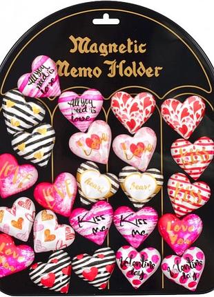 Магнит "любовь" сердце 24 шт 1014 на планшете