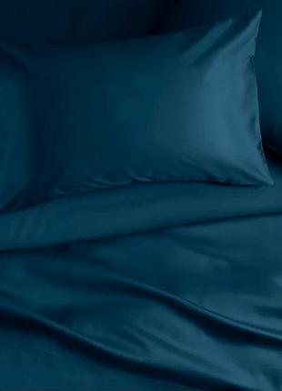 Набор простынь 240х220см +наволочки 50х70см 2шт сатин ярослав №14 морская волна