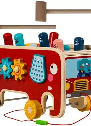 Kruzzel дитяча гра дерев'яний слон з молотком 20349