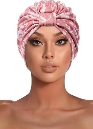Тюрбан шапка чалма с принтом (головные уборы после химиотерапии)