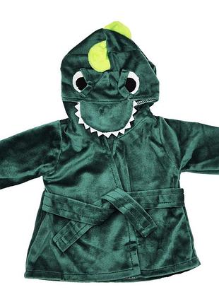 Халатик для куклы "динозаврик" m 6049 ua(green) для куклы 43-46 см