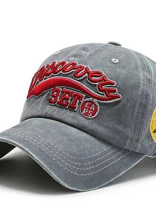 Кепка на літо вишивка discovery бейсболка one size , размер 56-58