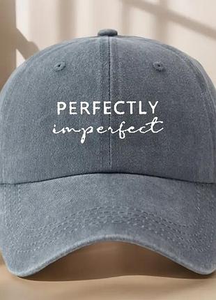Стильна кепка бейсболка унісекс вишивка perfectly колір серый 56-58