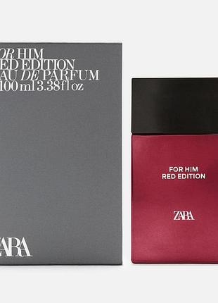 Парфюмированная вода zara для him red edition eau de parfum 100ml (3,38 fl. oz)