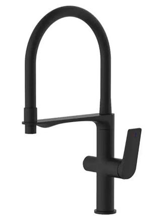 Змішувач для кухні з краном для фільтрованої води mixxus derby чорний латунь mi6606