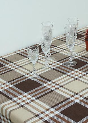 Скатерть тефлон с пропиткой турция устойчива к пятнам и влаге клетка №2 разный размер 150