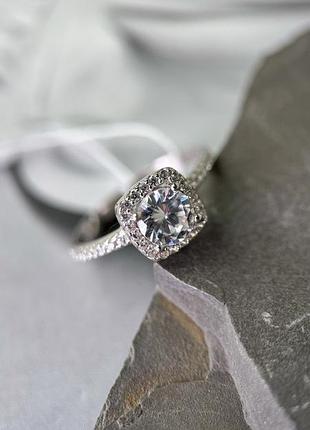 Серебряное кольцо с фианитами в стиле pandora, 925 проба,16.5