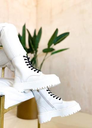 🌼🌹🌼dr.martens jadon white cream premium🌼🌹🌼ботинки женские демисезонные на платформе белые