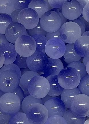 Скляні намистини "бите скло" 8 мм, колір бузковий, арт 018518, уп 98-100 шт, бузковий