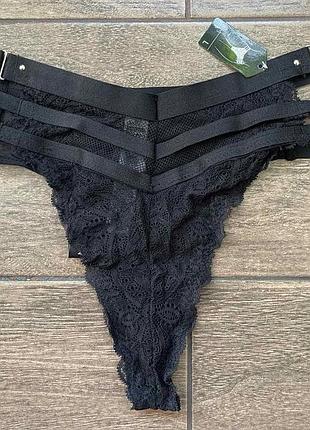 New yorker сensored размер l кружевные трусики стринги с резинками sexy оригинал