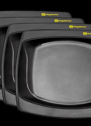 Набір посуду ridgemonkey з 4-х стандартних меламінових квадратних тарілок