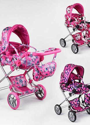 Коляска-трансформер 9333 съемная люлька, 2 передних амортизатора, алюминиевый корпус, в коробке