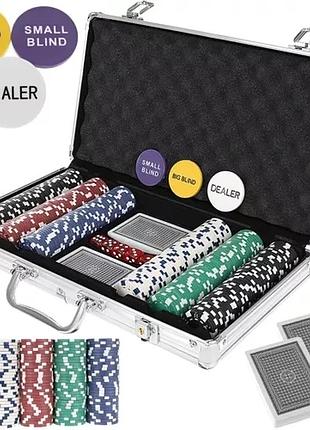 Malatec покерний набір poker 300 з алюмінієвим кейсом hq 23528