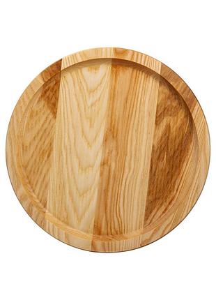 Кругла дошка для сервірування 30 см для подачі, ясен t3w300
