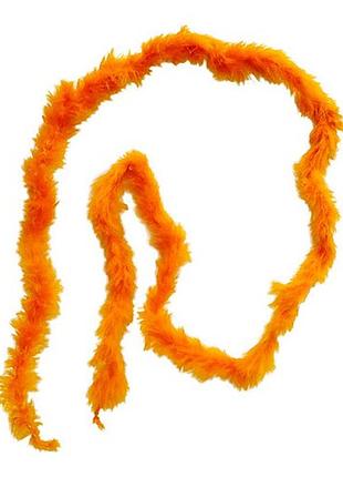 Оранжевое боа тонкое из пуха