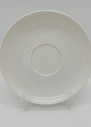 Блюдце чайное керамическое белое для чайной чашки блюдце кофейное d 17 cm второй сорт forkopt