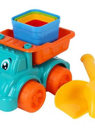 Машинка "набор для игры с песком технок" 7051txk бирюзовый