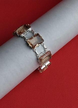 Браслет з морганіту. натуральний морганіт прямокутник. браслет з морганітом. індія!