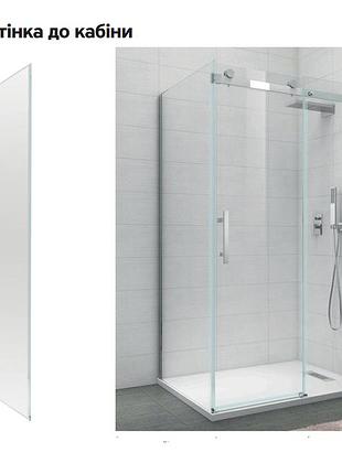 Боковая стенка для душевой кабины koer sr sw04-90x200-tr-07 прозрачное стекло easy clean 10мм, графит
