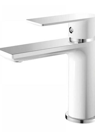 Смеситель для умывальника haiba alex 001 white-chrome (hb9562)