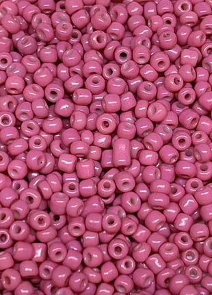 Бісер d 2 мм, отвір 0,7 мм, арт 018676, упаковка ≈24-25 грам, рожевий, рожевий