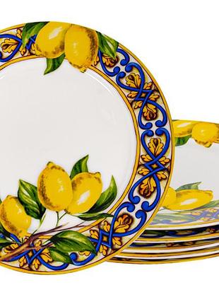 Набор тарелок lefard сицилийский лимон 27 см 6 шт 922-034 фарфор