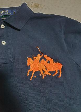 Стильна футболка поло з великим логотипом polo ralph lauren5 фото